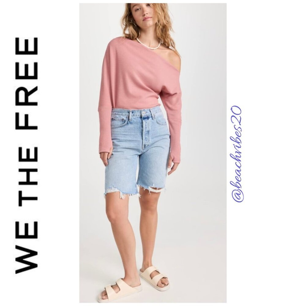 *WE THE FREE BYFREE PEOPLE Fuji Thermal Tee in Rosie FP-5